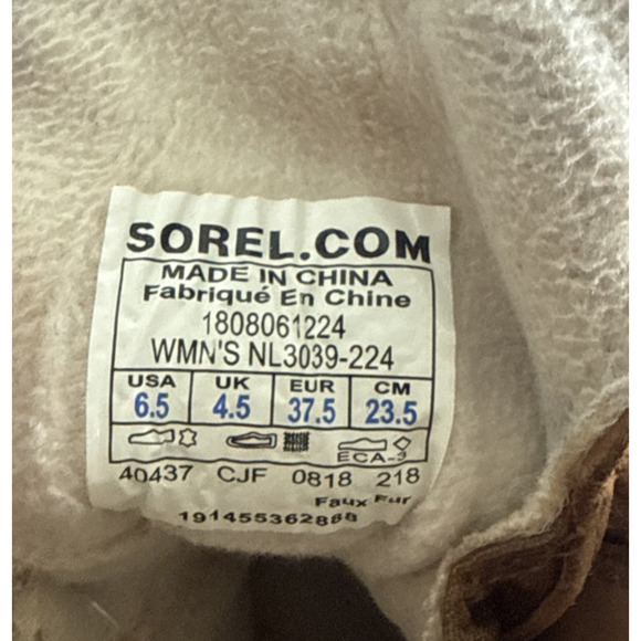 SOREL Explorer Joan Quarry Waterproof Leather/Suede Lace Up Boot Women’s 6.5 - Picture 6 of 7